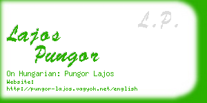 lajos pungor business card